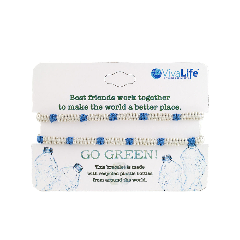 &quot;Go Green&quot; Best Friends Recycled Bracelet Set/2