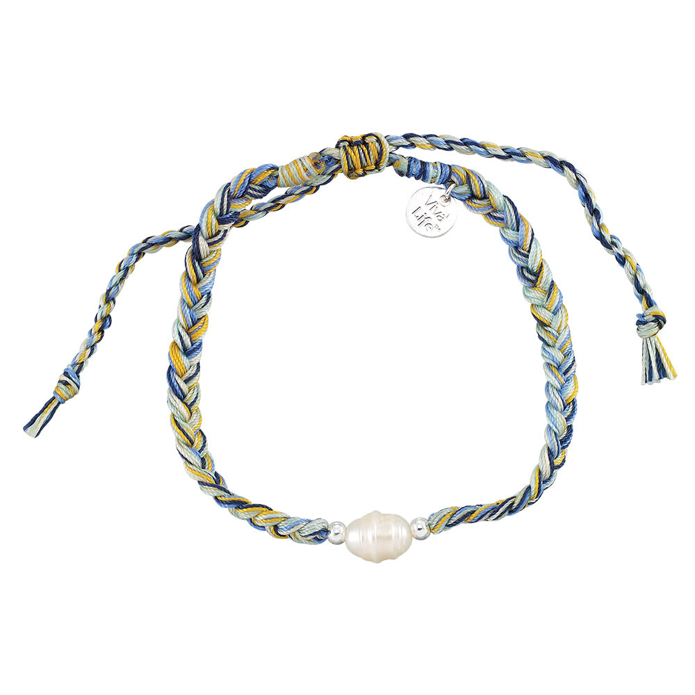 Freshwater Pearl Nylon Braided Bracelet