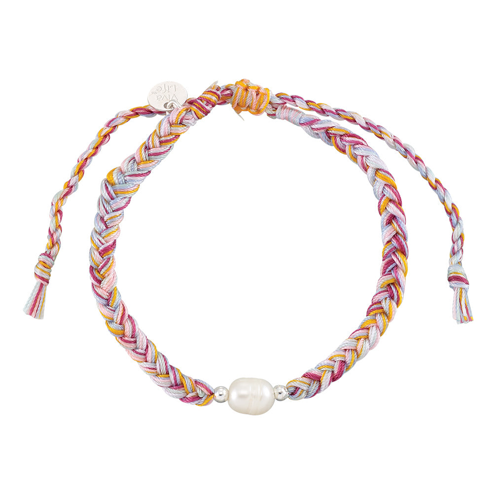 Freshwater Pearl Nylon Braided Bracelet