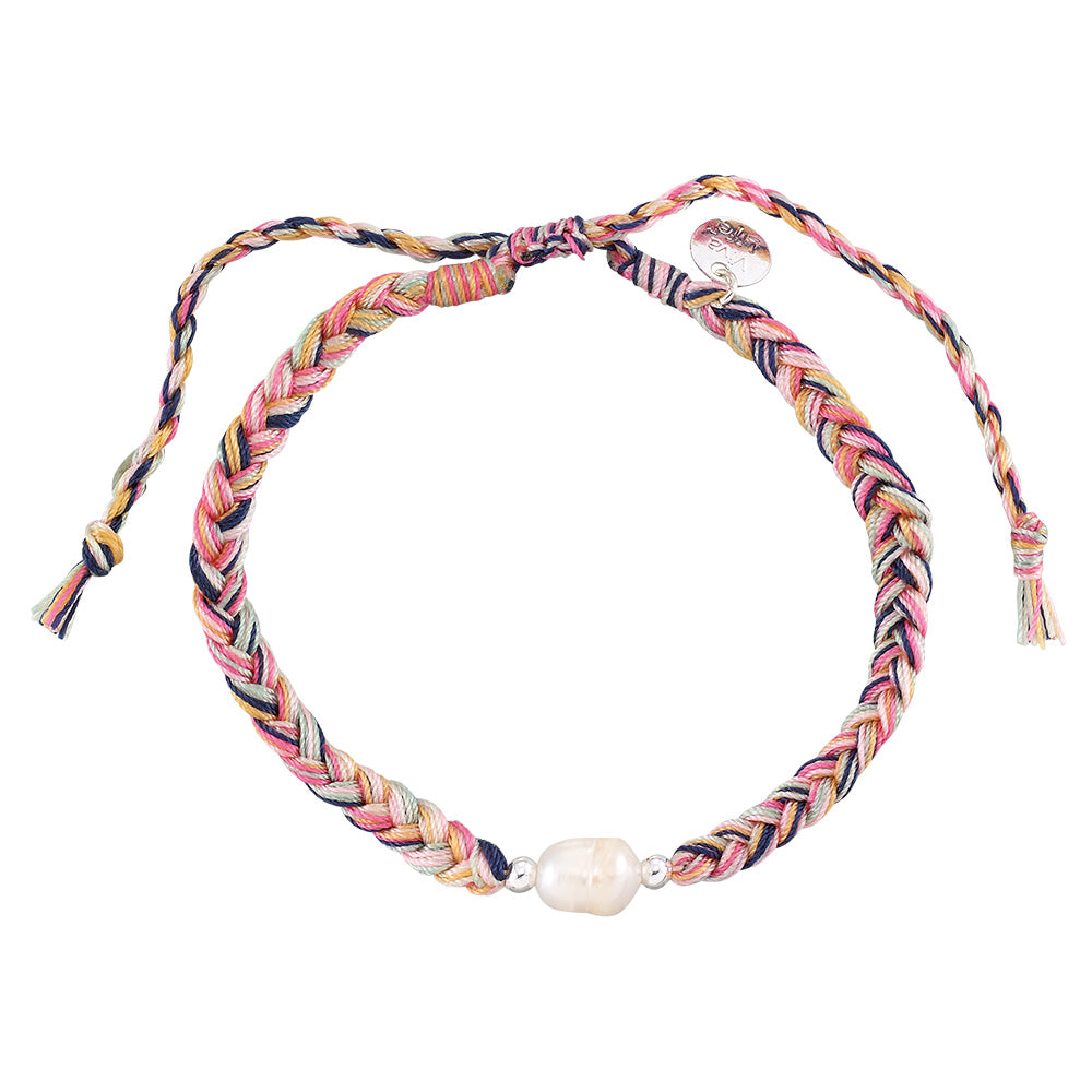 Freshwater Pearl Nylon Braided Bracelet