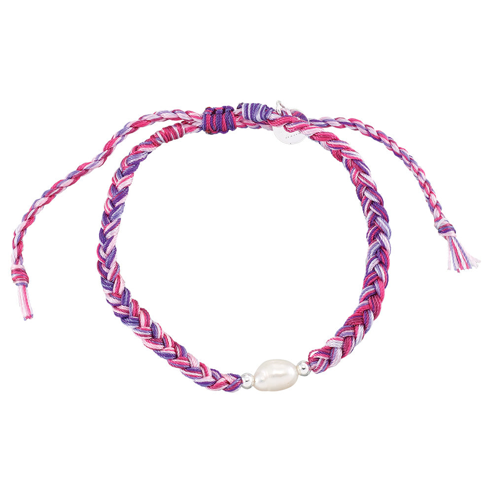 Freshwater Pearl Nylon Braided Bracelet