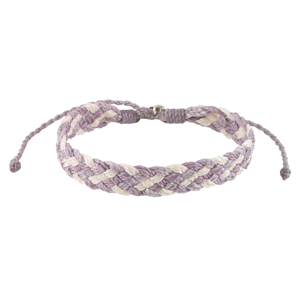 Thick white braided bracelet deals