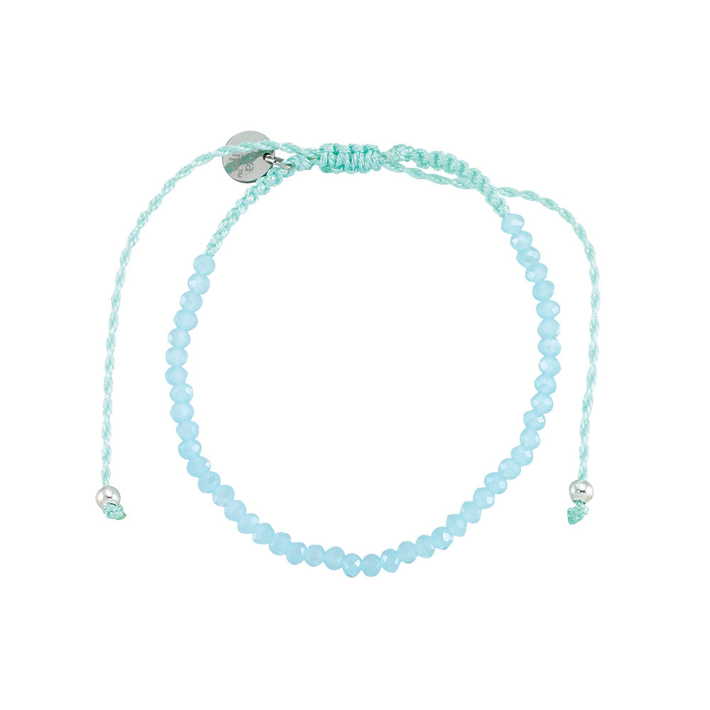 "Live Life In Color" Faceted Crystal Shiny Cord Bracelet Set