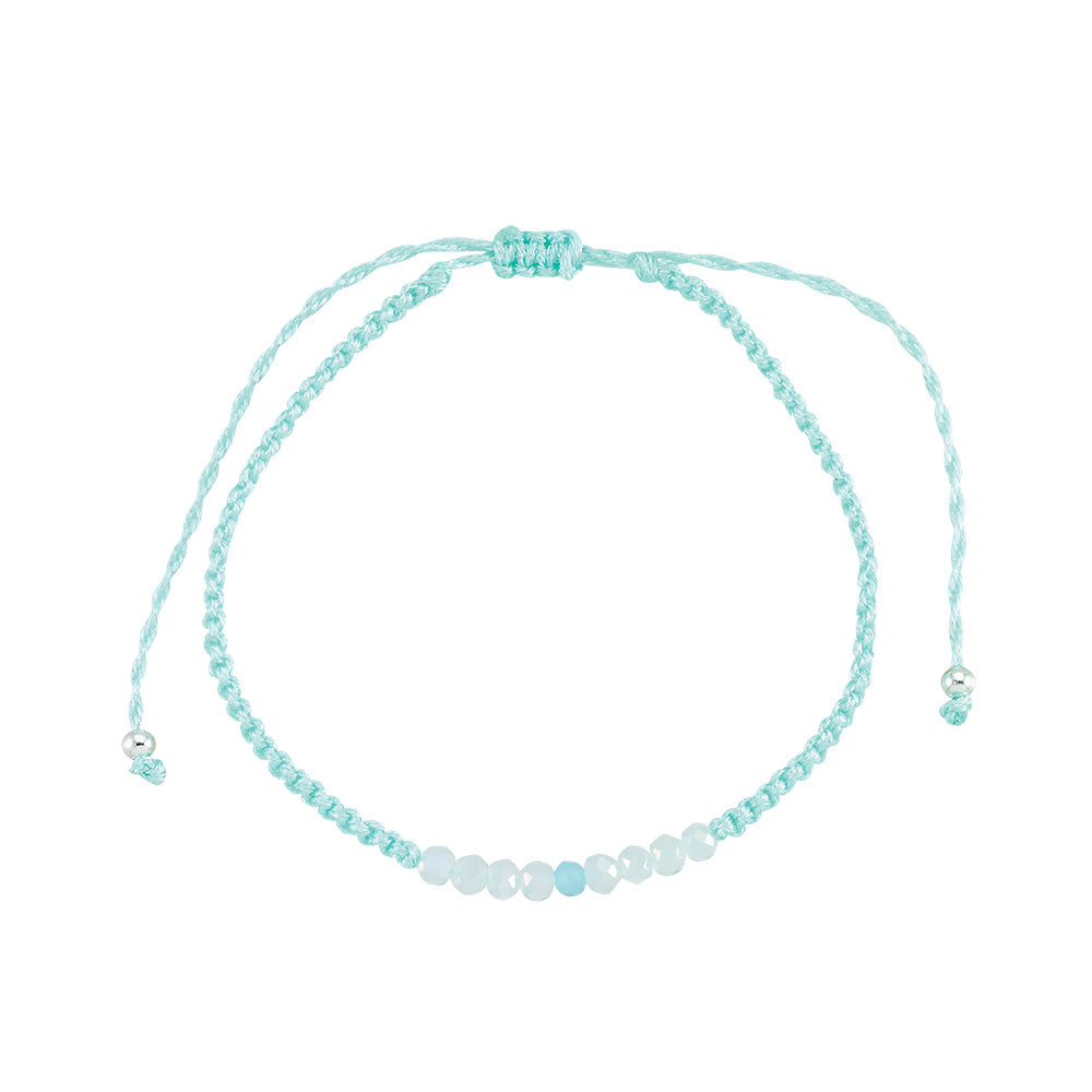"Live Life In Color" Faceted Crystal Shiny Cord Bracelet Set