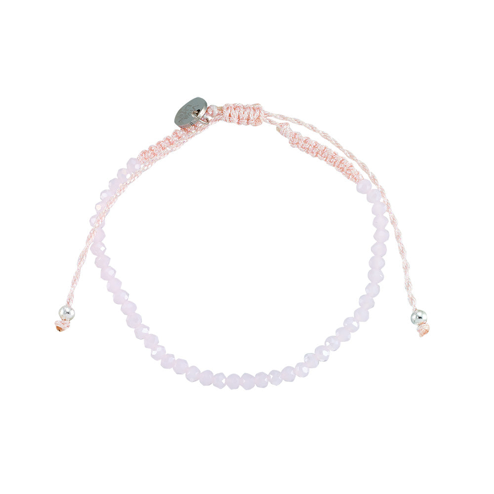 "Live Life In Color" Faceted Crystal Shiny Cord Bracelet Set
