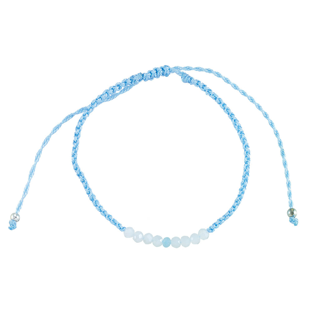&quot;Live Life In Color&quot; Faceted Crystal Shiny Cord Bracelet Set