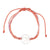 Wax Cord Elephant Circle Charm Bracelet