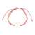 Wax Cord Flamingo Circle Charm Bracelet