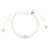 Enamel Hibiscus Macrame Bracelet