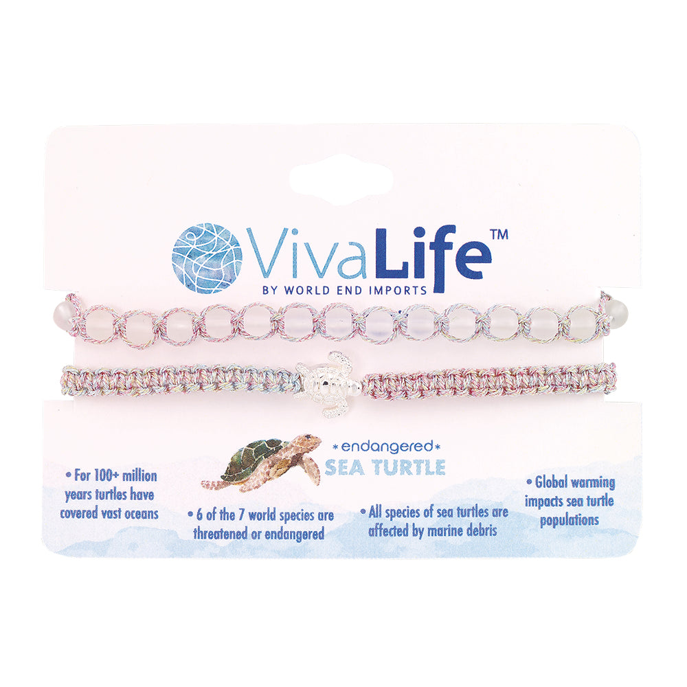 "Give Back" Turtle Bracelets - Set of 2