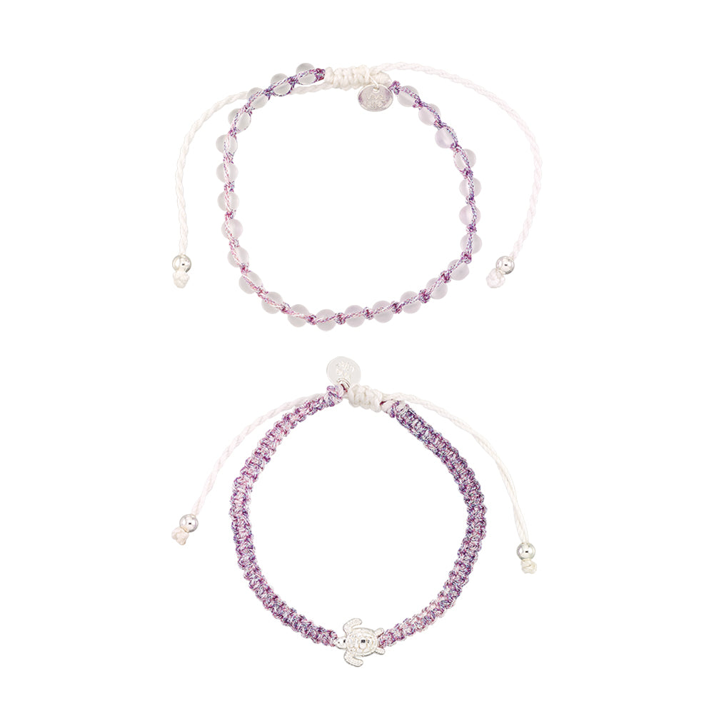 &quot;Give Back&quot; Turtle Bracelets - Set of 2