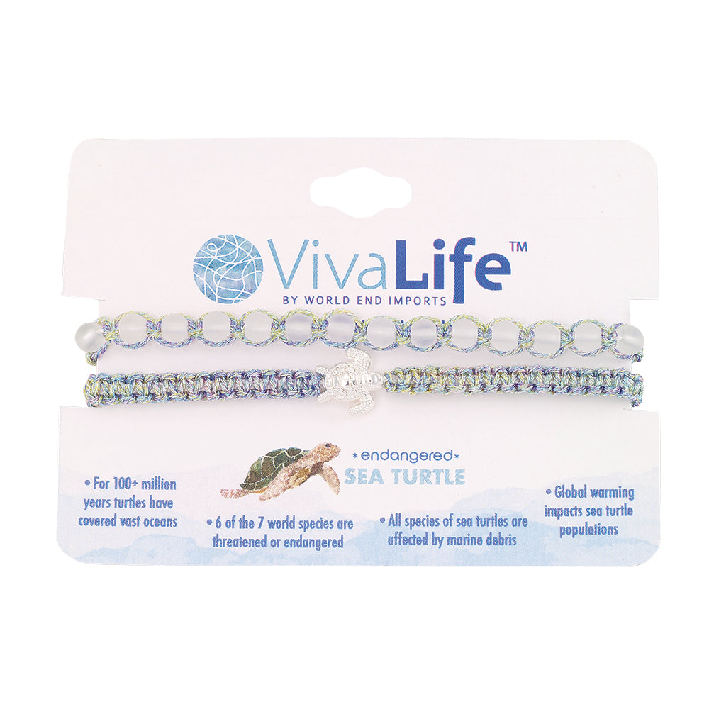 &quot;Give Back&quot; Turtle Bracelets - Set of 2