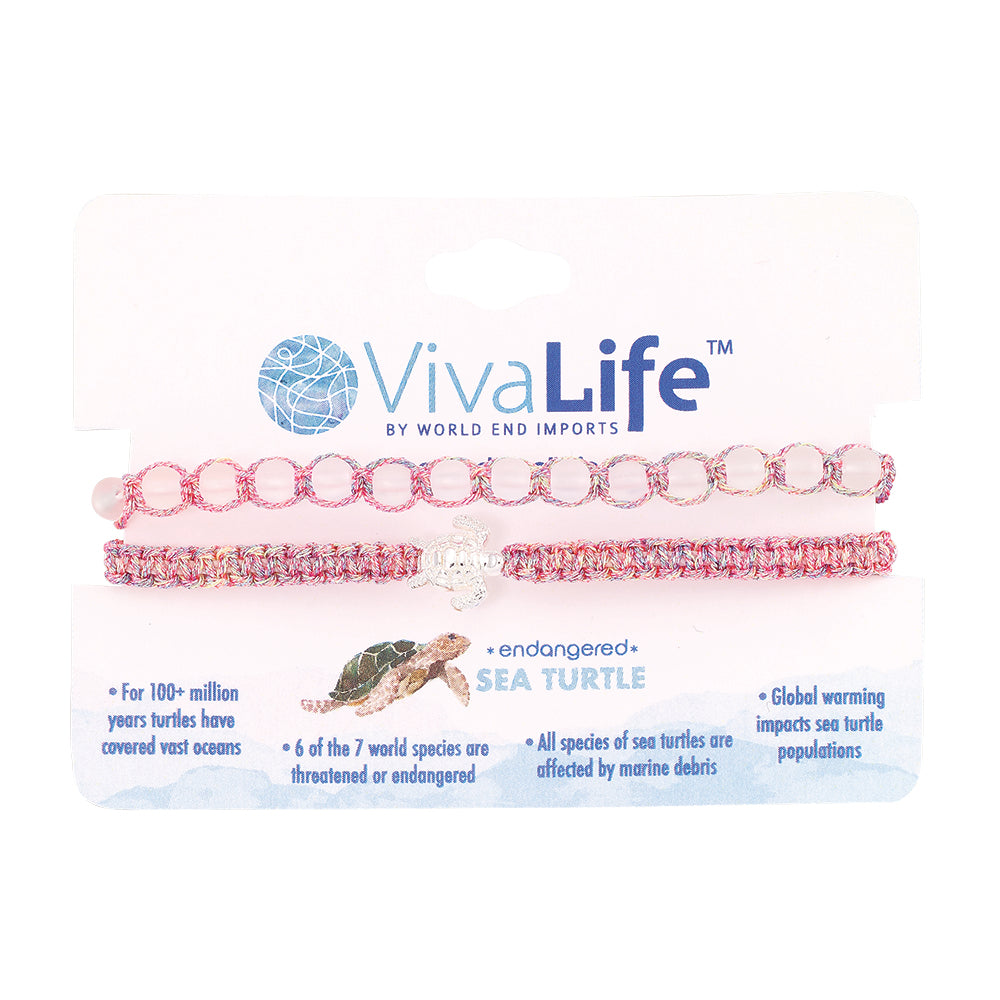 "Give Back" Turtle Bracelets - Set of 2