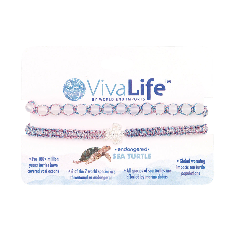 "Give Back" Turtle Bracelets - Set of 2