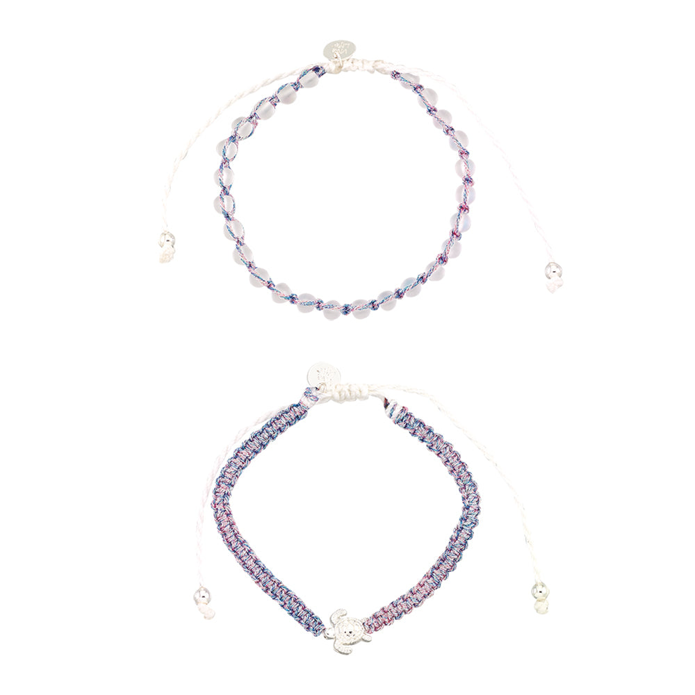 "Give Back" Turtle Bracelets - Set of 2