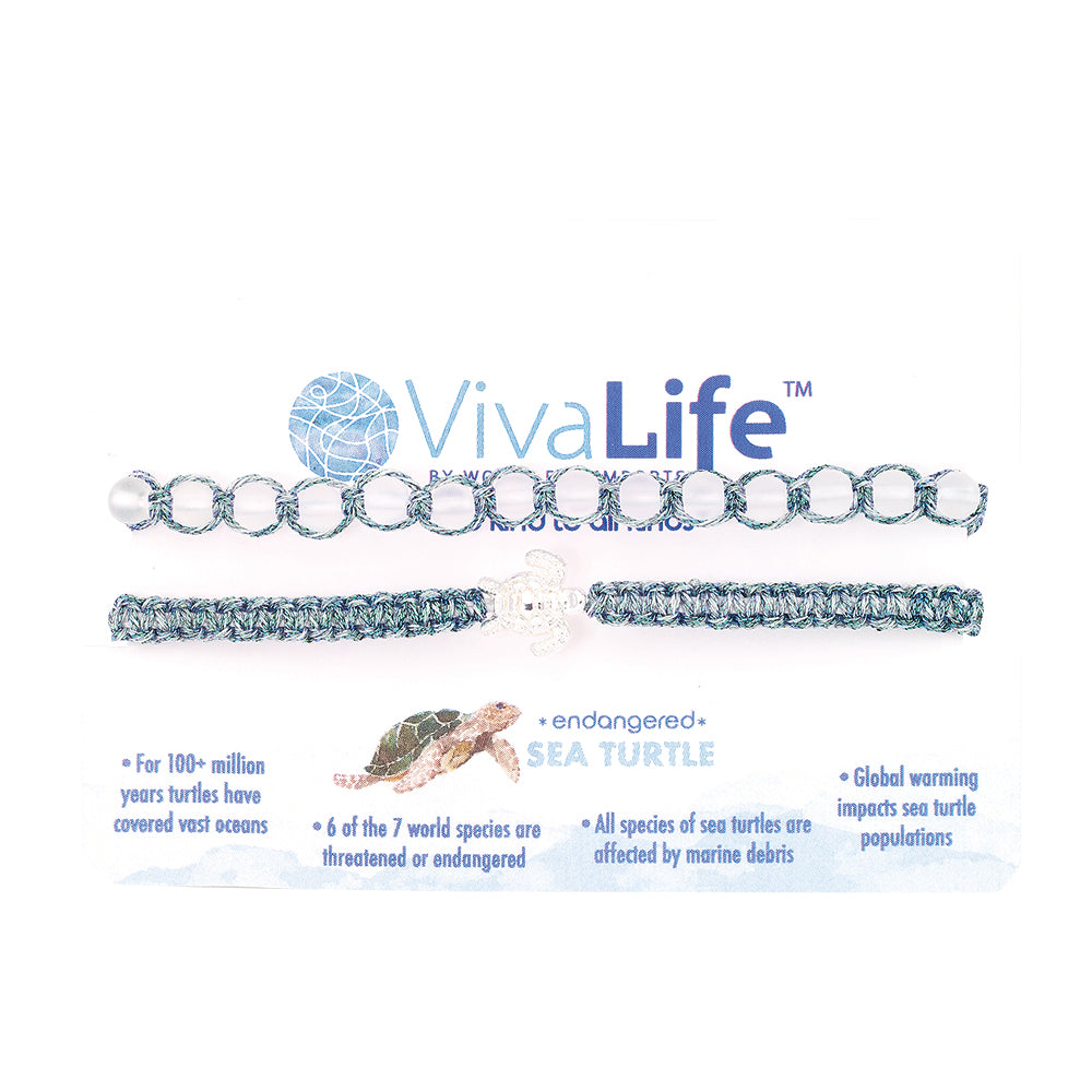 "Give Back" Turtle Bracelets - Set of 2