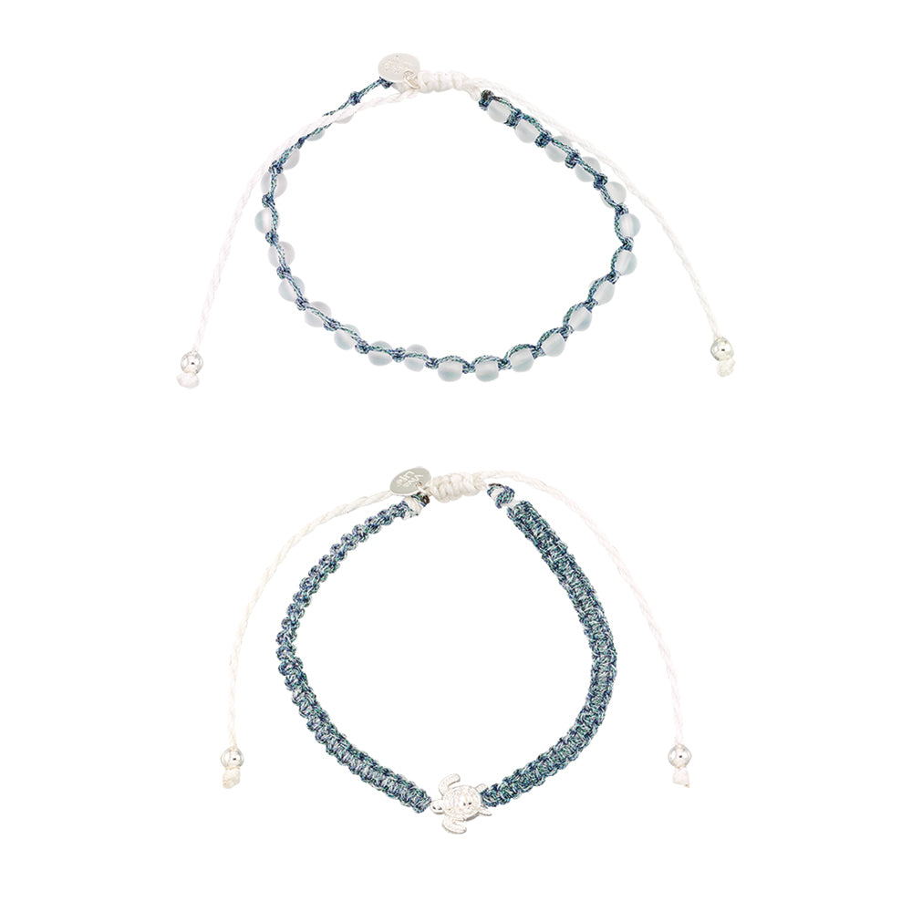 &quot;Give Back&quot; Turtle Bracelets - Set of 2