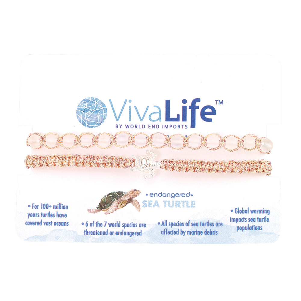 &quot;Give Back&quot; Turtle Bracelets - Set of 2