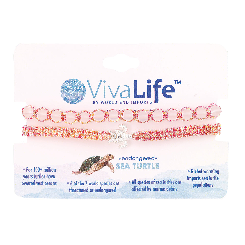 &quot;Give Back&quot; Turtle Bracelets - Set of 2