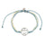 "Give Back" Wax Cord Turtle Circle Charm Bracelet