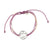 "Give Back" Wax Cord Turtle Circle Charm Bracelet
