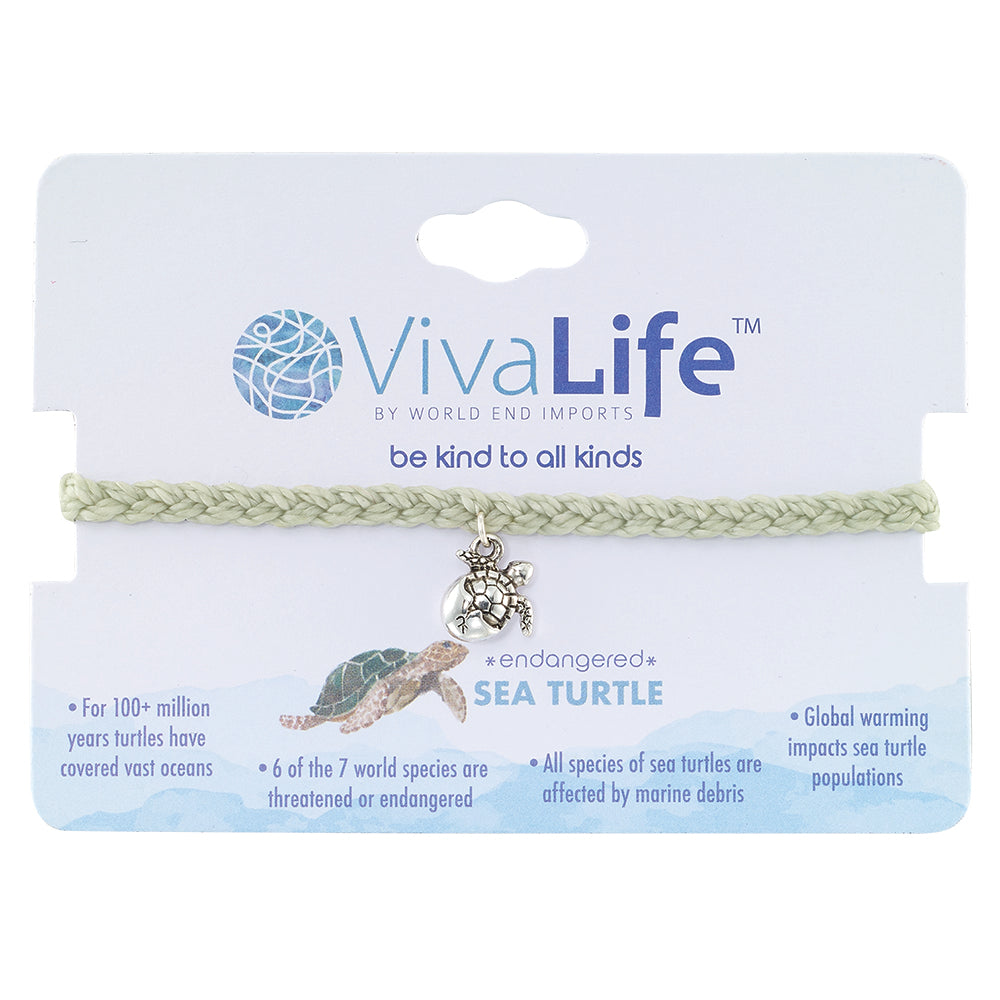 &quot;Give Back&quot; Hatching Sea Turtle Braided Bracelet