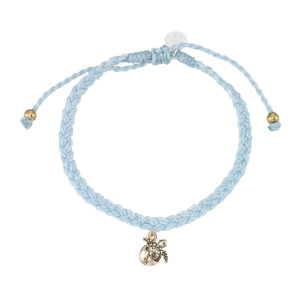 &quot;Give Back&quot; Hatching Sea Turtle Braided Bracelet