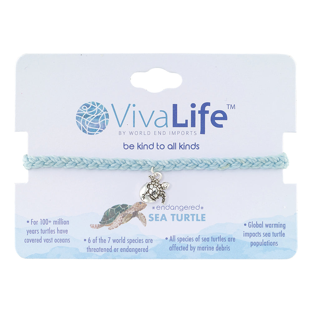 &quot;Give Back&quot; Hatching Sea Turtle Braided Bracelet