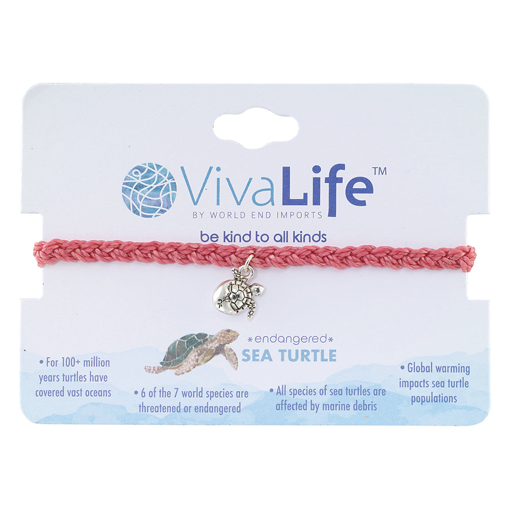 &quot;Give Back&quot; Hatching Sea Turtle Braided Bracelet