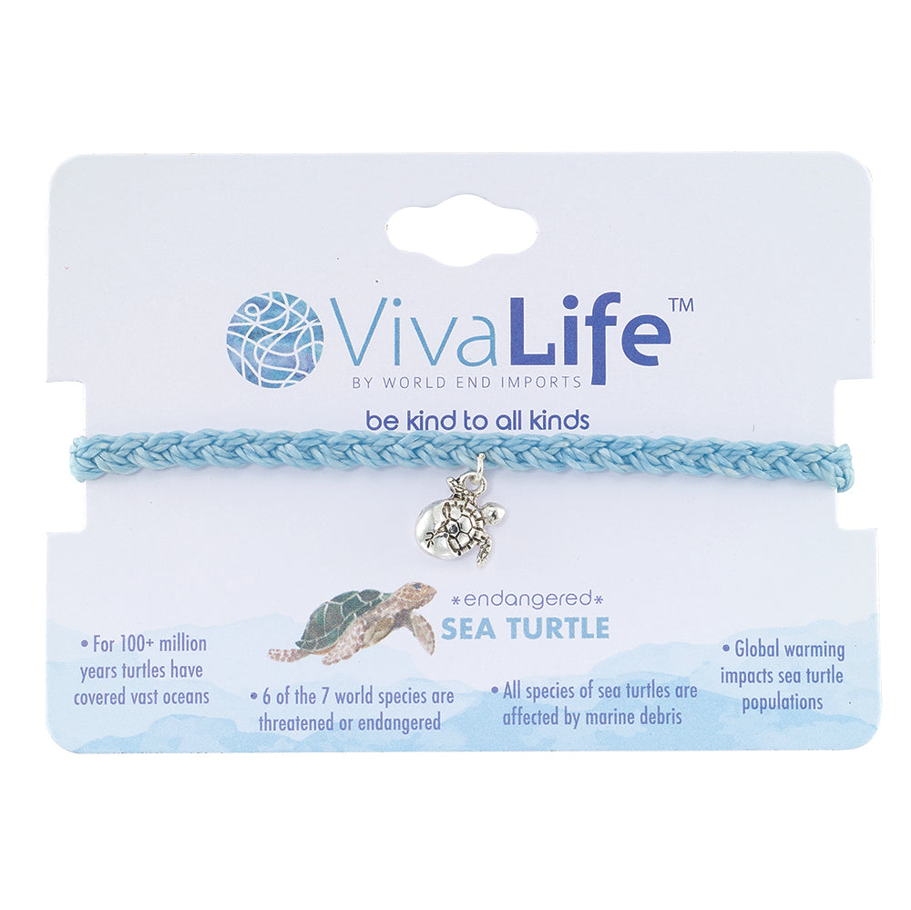 &quot;Give Back&quot; Hatching Sea Turtle Braided Bracelet