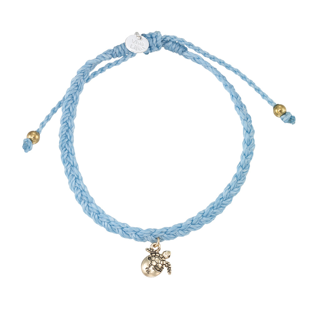 &quot;Give Back&quot; Hatching Sea Turtle Braided Bracelet