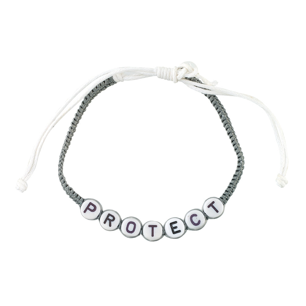 &quot;PROTECT&quot; Recyclable Elephant Bracelet