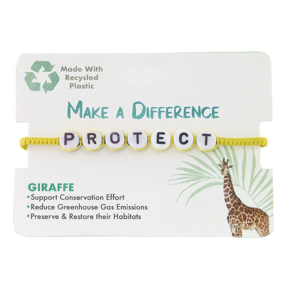 &quot;PROTECT&quot; Recyclable Giraffe Bracelet