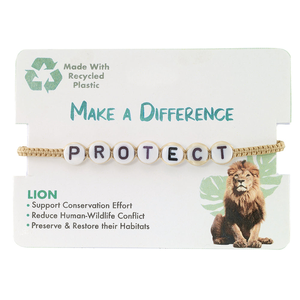 &quot;PROTECT&quot; Recyclable Lion Bracelet