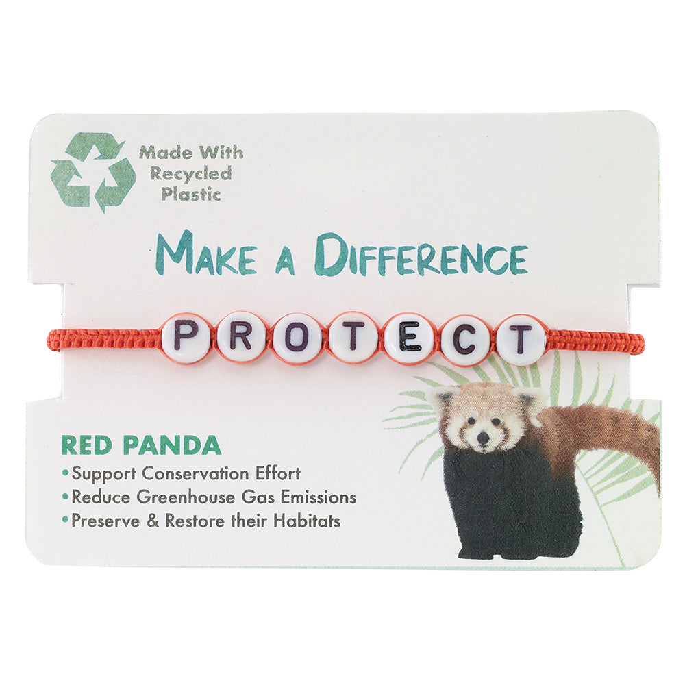 &quot;PROTECT&quot; Recyclable Red Panda Bracelet