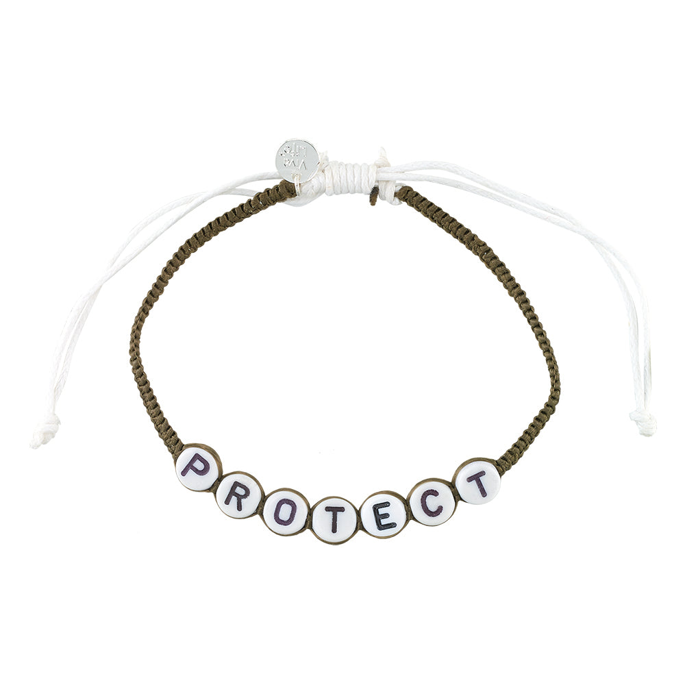 &quot;PROTECT&quot; Recyclable Sloth Bracelet