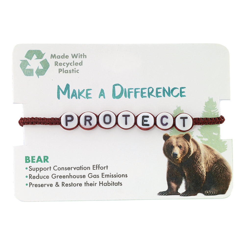 &quot;PROTECT&quot; Recyclable Bear Bracelet