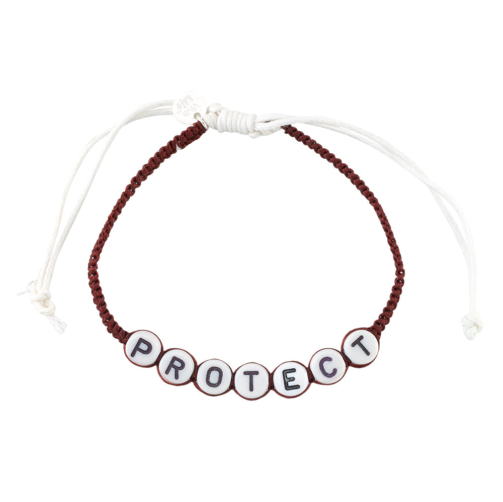 "PROTECT" Recyclable Bear Bracelet