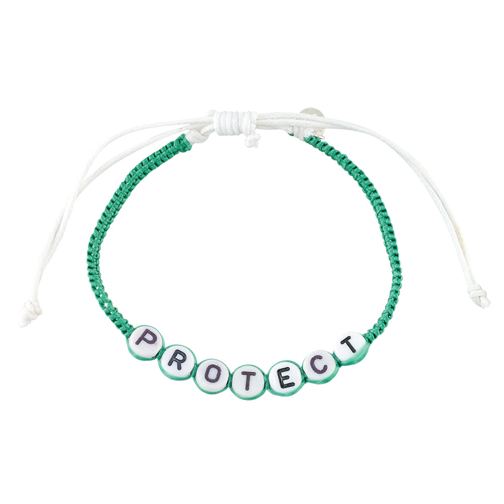 &quot;PROTECT&quot; Recyclable Turtle Bracelet