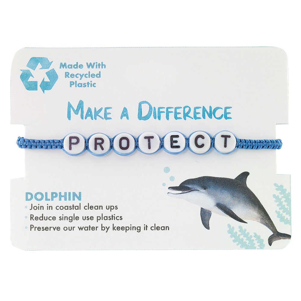 &quot;PROTECT&quot; Recyclable Dolphin Bracelet
