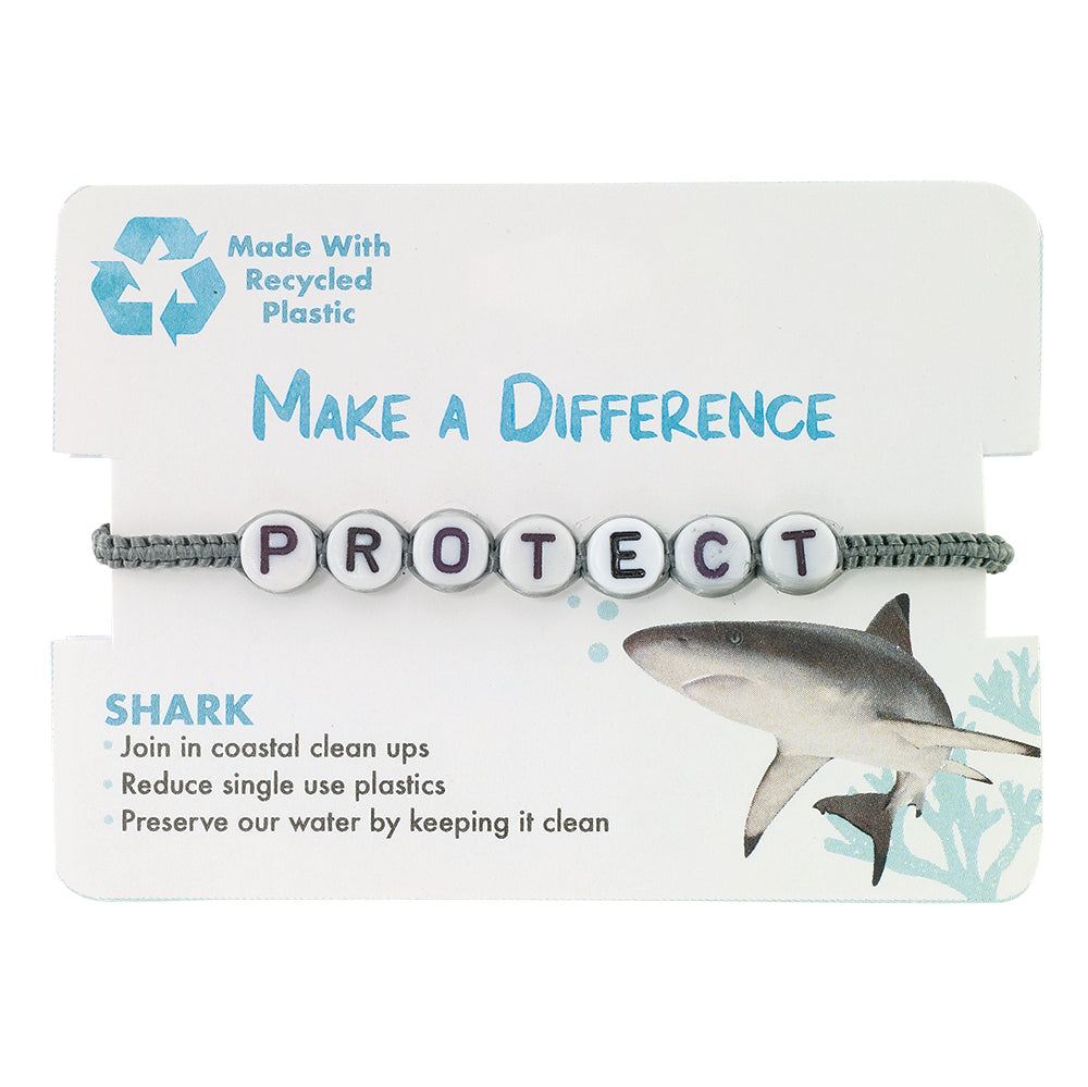 &quot;PROTECT&quot; Recyclable Shark Bracelet