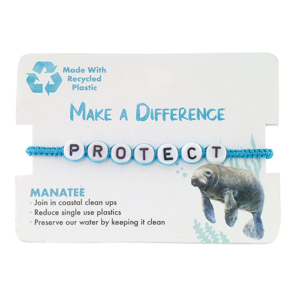 &quot;PROTECT&quot; Recyclable Manatee Bracelet