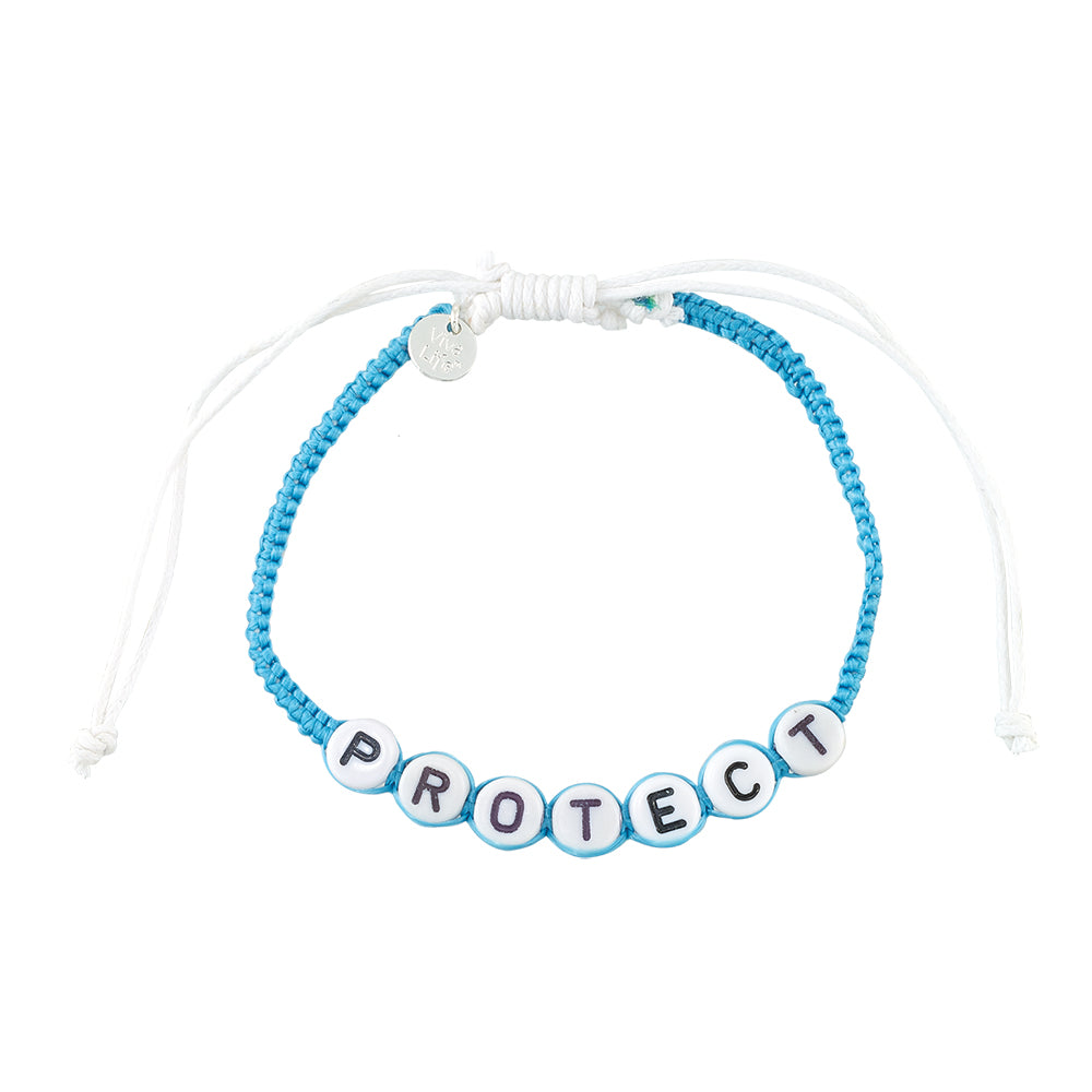 "PROTECT" Recyclable Manatee Bracelet