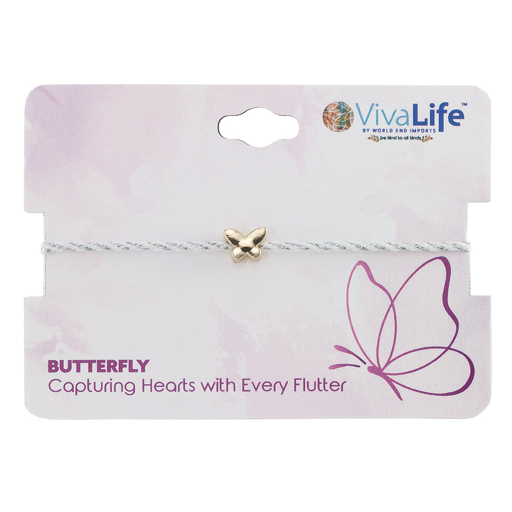 Mini Butterfly Multi-Color Cord Bracelet