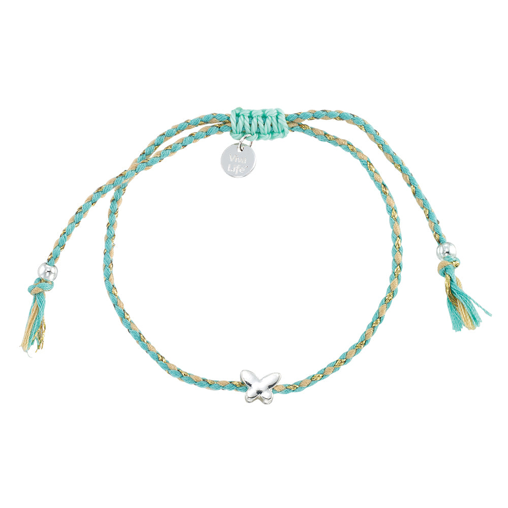 Mini Butterfly Multi-Color Cord Bracelet