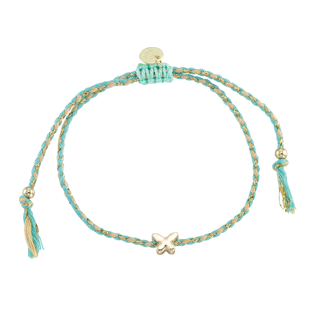 Mini Butterfly Multi-Color Cord Bracelet