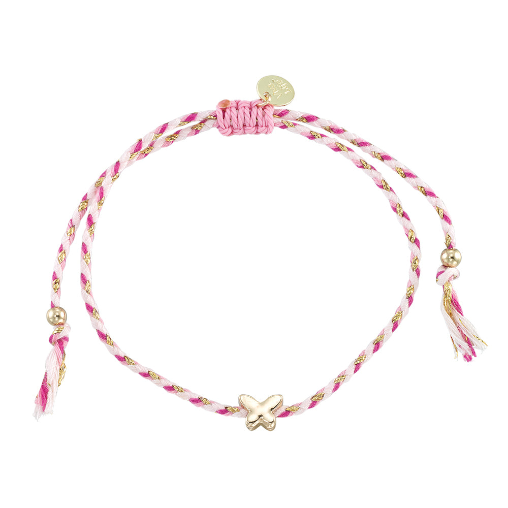Mini Butterfly Multi-Color Cord Bracelet