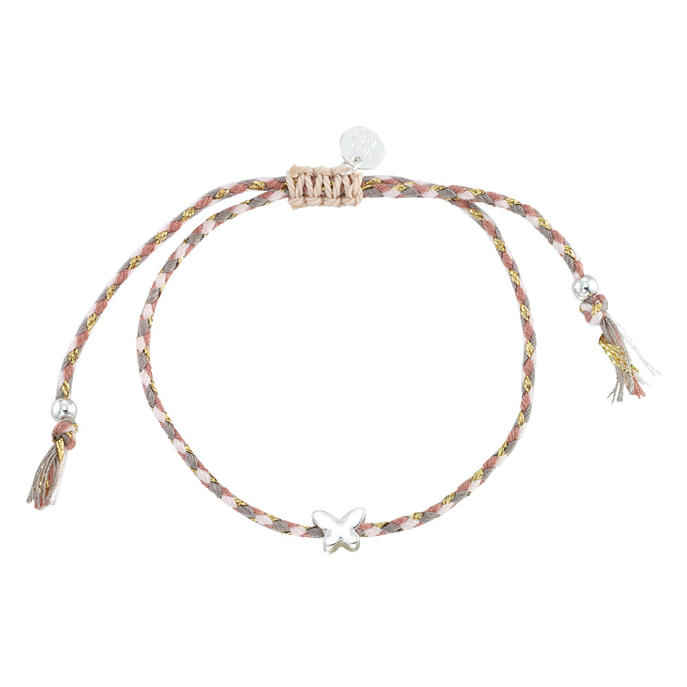 Mini Butterfly Multi-Color Cord Bracelet