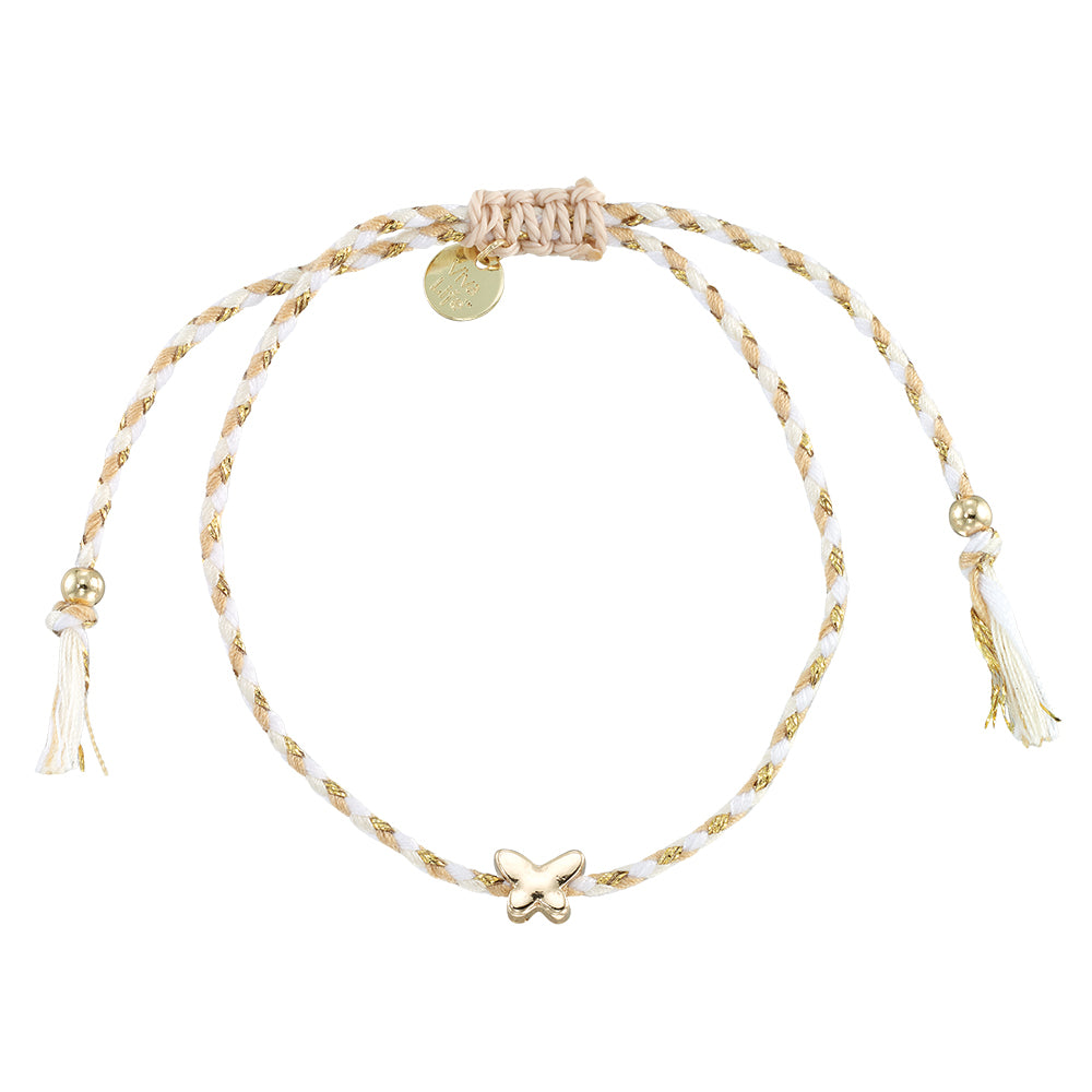 Mini Butterfly Multi-Color Cord Bracelet
