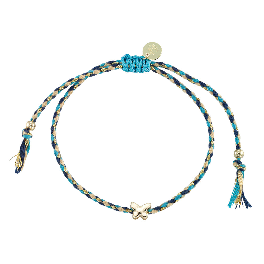 Mini Butterfly Multi-Color Cord Bracelet